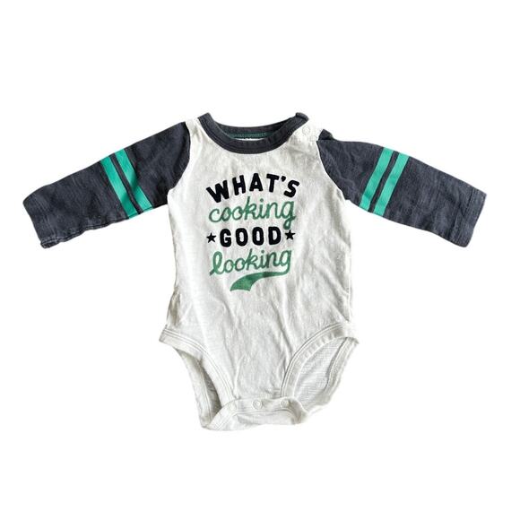 0-3M Baby "What's cooking good looking" Onesie - Picture 1 of 1